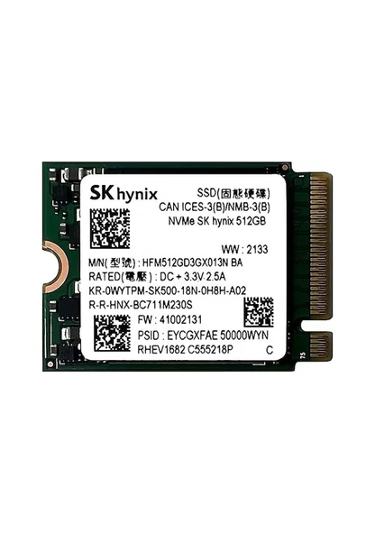 Skhynix BC901 512 GB 2230 M.2 Nvme SSD - 1