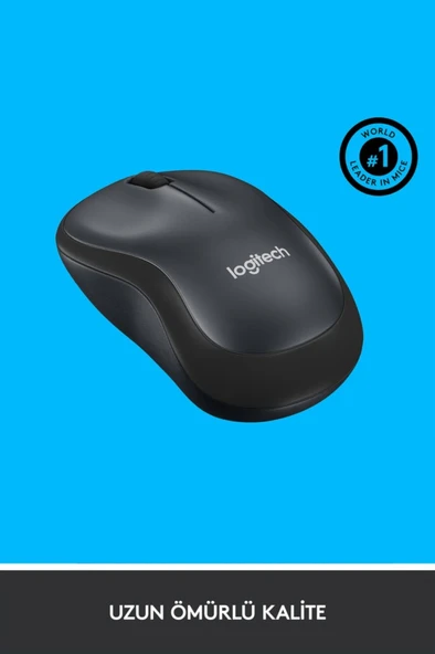 logitech B220 Sessiz Kompakt Kablosuz Mouse - Siyah - 5