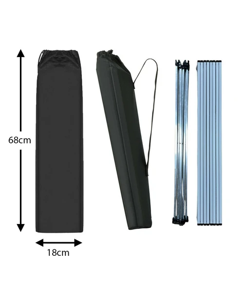 Yek Outdoor Portatif Alüminyum Katlanır Eko Kamp Masası Küçük 56x40x45cm Gri - 3