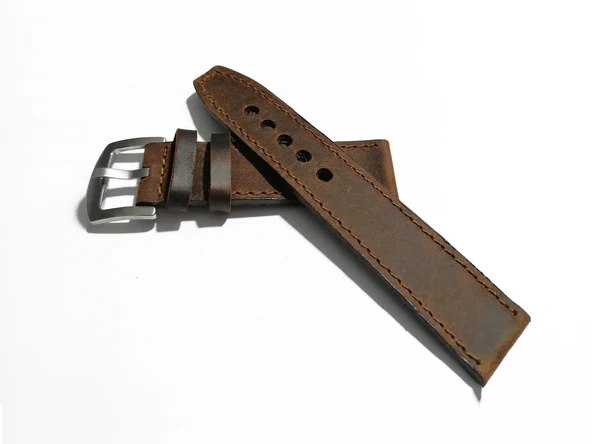 Fado&Her Saate Uyumlu Hakiki   Grizi Deri Saat  Kordonu 20  mm  (290 ) ürün görseli