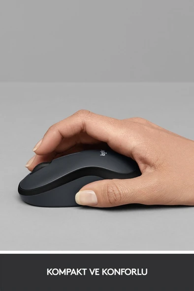 logitech B220 Sessiz Kompakt Kablosuz Mouse - Siyah - 3
