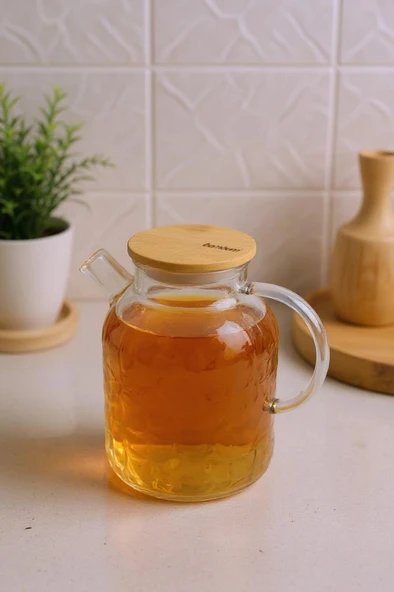 Bambum Juliet - Bambu Kapaklı Cam Demlik 1800ml ürün görseli