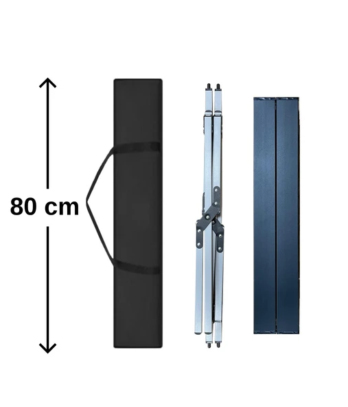 Yek Outdoor Portatif Alüminyum Kamp Masası Siyah 60x82x48cm - 4