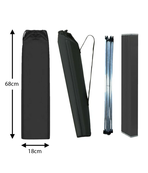 Yek Outdoor Portatif Alüminyum Katlanır Eko Kamp Masası Küçük 56x40x45cm Siyah - 4