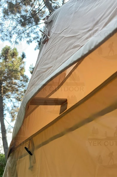 Yek Outdoor 420D Oxford 12 Kişilik 4 Mevsim Soba Çıkışlı Şişme Kamp Çadırı – Pompalı, 400x300x210 cm - 10