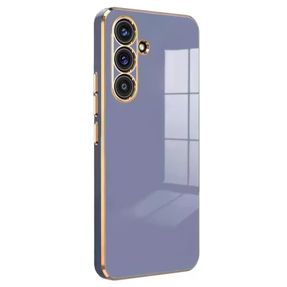 Samsung Galaxy A15 Kılıf Bark Silikon Kapak Lavanta Gri ürün görseli 1