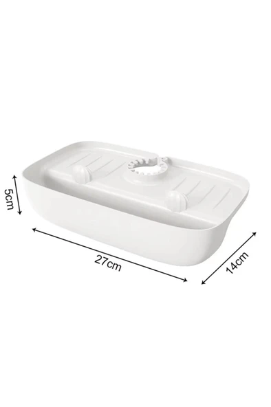 Beyaz Mutfak Banyo Lavabo Düzenleyici Organizer - Resim 4