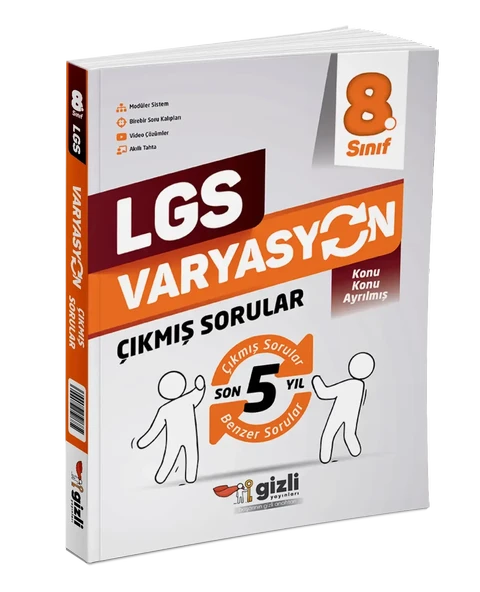 GİZLİ YAYINLARI LGS VARYASYON Son 6 Yıl Konu Konu Çıkmış Sorular Gizli Yayınları ürün görseli