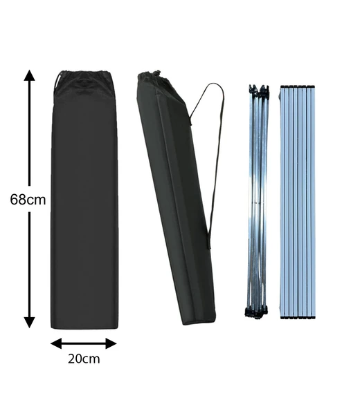 Yek Outdoor Portatif Alüminyum Katlanır Eko Kamp Masası Büyük  66x47x52cm Gri - 3