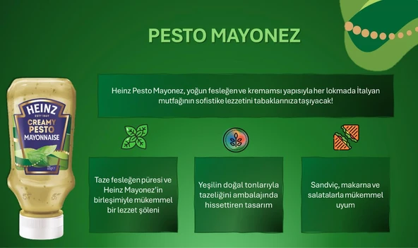 Heinz Gurme Mayonez Ailesi 4'lü Set ( Chipotle - Smoky - Trüflü - Pesto ) - Resim 5