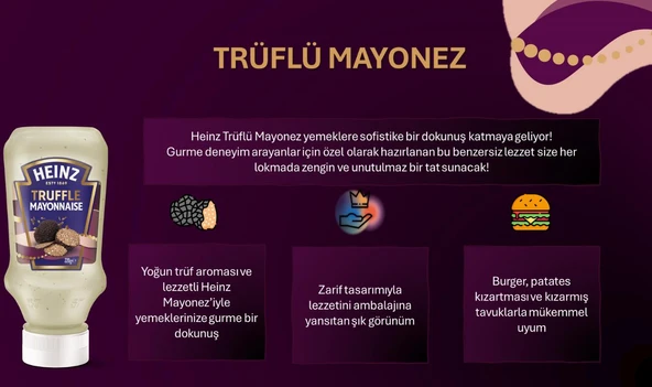 Heinz Trüf Mantarlı Truffle Mayonez 220 g - Resim 2