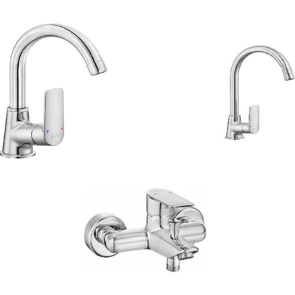 Lia Serisi Batarya 3'lü Seti (Banyo Mutfak Lavabo ürün görseli