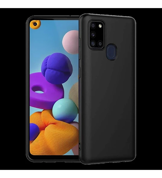 Samsung Galaxy A21S Kılıf Hopi Silikon Kapak Siyah ürün görseli 1