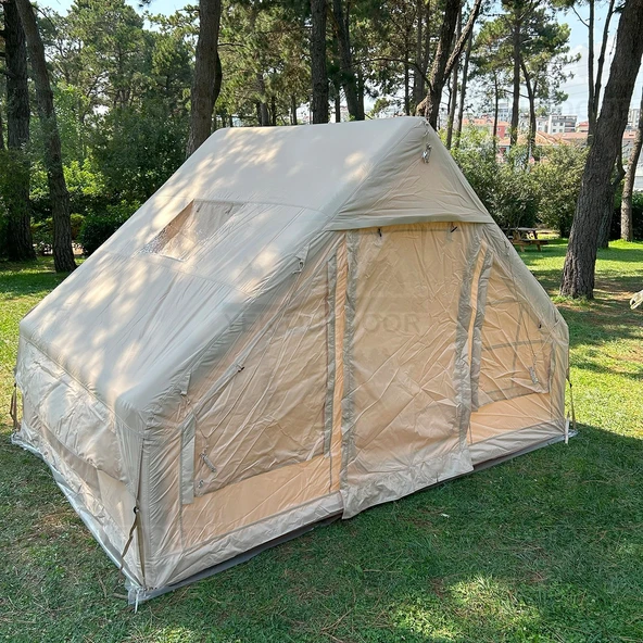 Yek Outdoor 420D Oxford 6 Kişilik 4 Mevsim Soba Çıkışlı Şişme Kamp Çadırı – Pompalı, 210x300x190 cm - 4