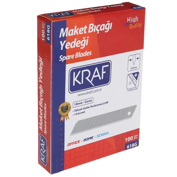 Kraf Maket Bıçağı Yedeği Geniş 10’lu 618G (10 Tüp) - Resim 2