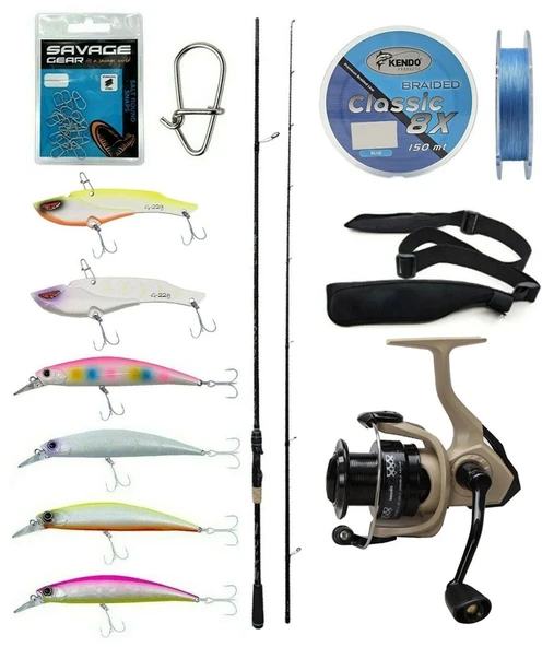 Yek Outdoor Spin Olta Seti Kendo Kenshi Pro 2.73m 12-45gr Olta Kamışı&Okuma Outrax OR-4000SGA Olta Makinesi