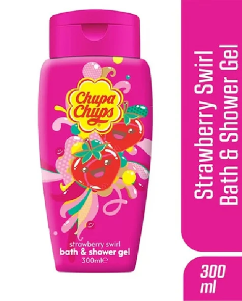 Chupa Chups Sytawberry Swirl Çilek Kokulu, Banyo Ve Duş Jeli 300 Ml ürün görseli 1