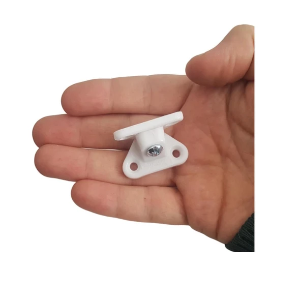 Açılı T Bağlantı Çektirme Beyaz Plastik Köşe Birleştirme Kelebek Bağlantı (12 Adet) - Resim 4