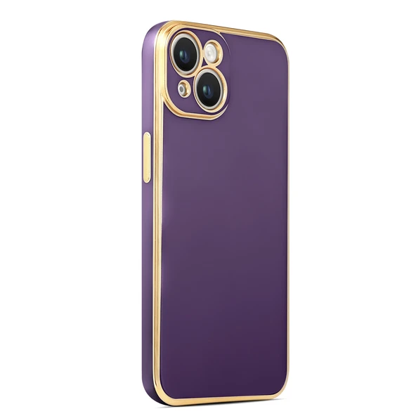 Apple iPhone 14 Kılıf Bark Silikon Kapak Mor ürün görseli 1