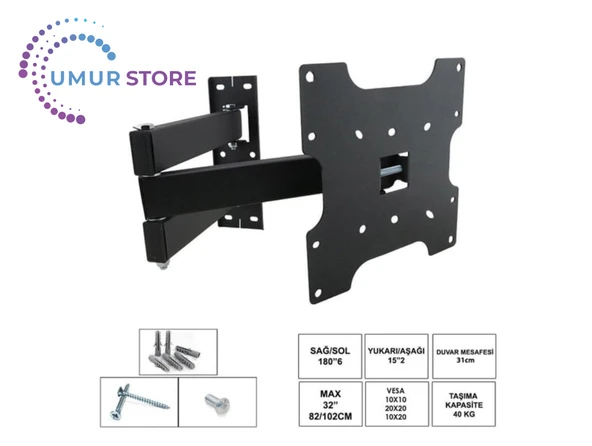 ONVO 32OV5000H 32" Inç HD LED TV Televizyon Askı Aparatı - 2