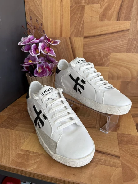 Premiata Beyaz Premium Erkek Ayakkabı - Resim 2