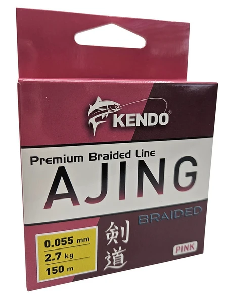 Kendo Ajing Premium Braided Line Pink 150m Örgü İp - 2