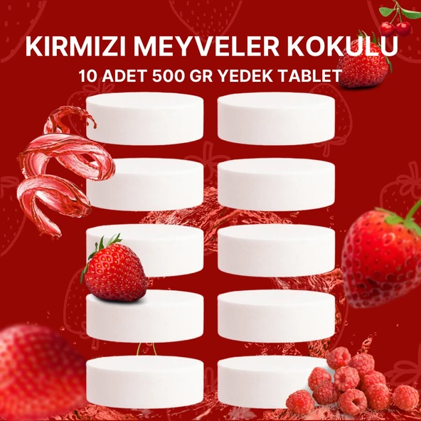 5 Adet 2x500 gr Nem Alıcı Rutubet Ve Küf Önleyici Yedek Tablet Kırmızı Meyve ürün görseli