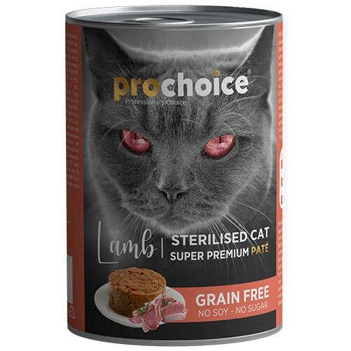 Pro Choice Sterilised Lamb Kuzu Etli Tahılsız Kısırlaştırılmış Kedi Konservesi 400 Gr ürün görseli 1
