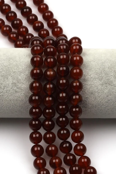 Kırmızı Akik Doğaltaş Dizi 10 mm Küre Kesim ürün görseli