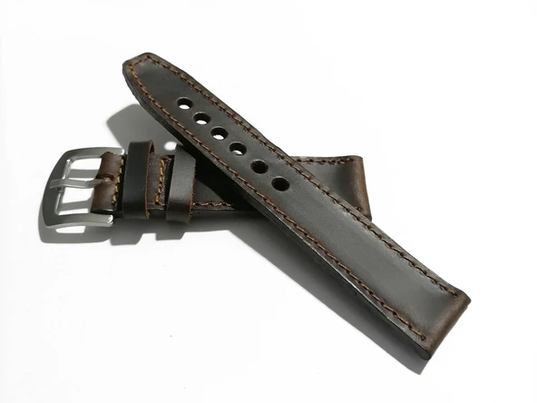 Fado&Her Saate Uyumlu Hakiki   Grizi Deri Saat  Kordonu 22  mm  (293) ürün görseli