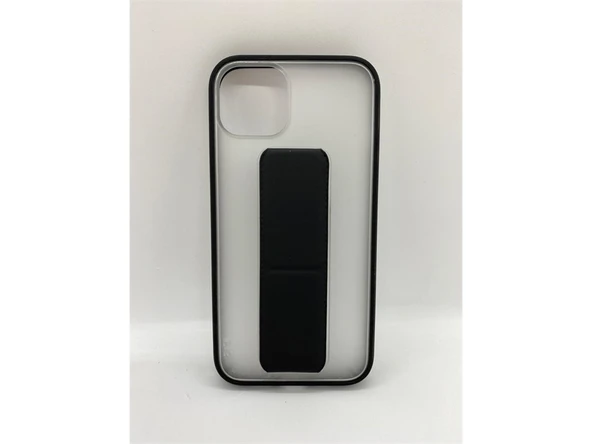 Apple iPhone 13 Kılıf Luxury Stand Kapak Siyah ürün görseli 1