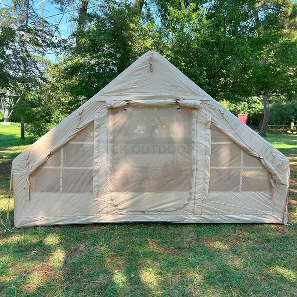 Yek Outdoor 420D Oxford 6 Kişilik 4 Mevsim Soba Çıkışlı Şişme Kamp Çadırı – Pompalı, 210x300x190 cm - 3