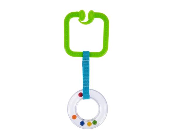 Babyjem Pusete Asılabilir Kare Sesli Çıngırak Yeşil - Resim 4