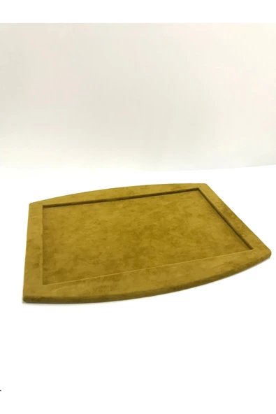 Süet Kumaş Yeşil Renk 34,5/27 cm Kolye Ucu Küpe Yüzük Takı Servis Sunum Tablası