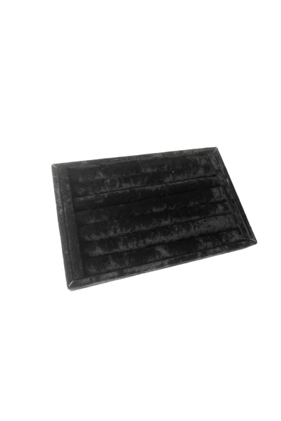 Süet Kumaş Siyah Renk 22,5/14,5 Cm Sosisli Yüzük Standı - Resim 2