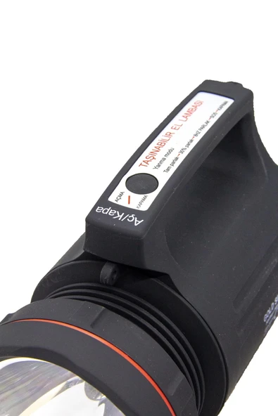 Gs-8006 Parlak Ledli Taşınabilir Şarj Edilebilir El Feneri 15w - 5