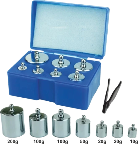 Diamond Terazi 8 Parça Ağırlık Paslanmaz Krom Gram Seti (300gr-200gr-100gr-50gr-20gr-10gr) - 1