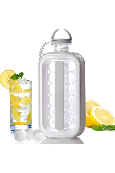 Taşınabilir Buz Topları, 2'si Bir Arada Matara Şeklinde Buzluk ürün görseli