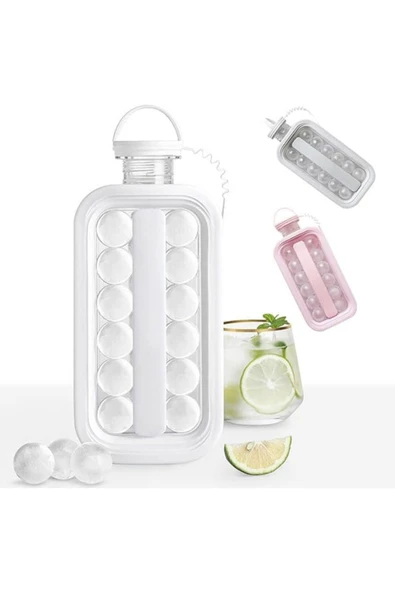 Taşınabilir Buz Topları, 2'si Bir Arada Matara Şeklinde Buzluk - Resim 4