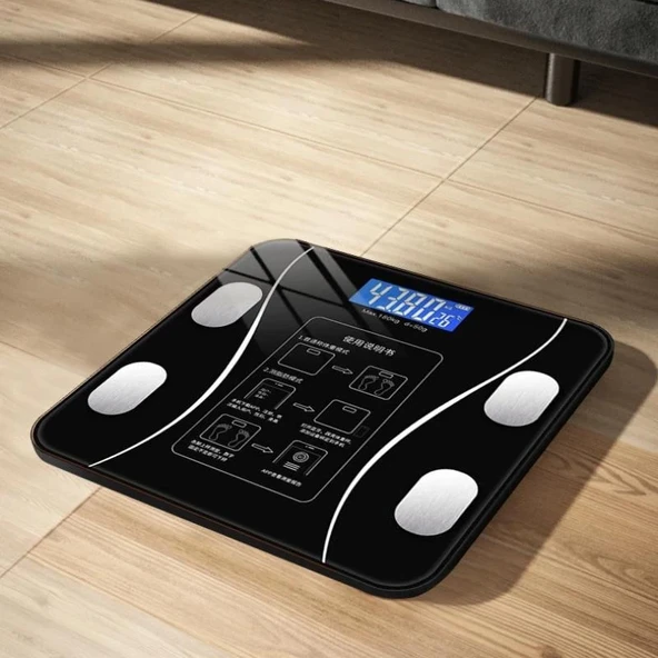 Akıllı Kablosuz Dijital Banyo Ve Vücut Yağ Ağırlık Ölçeği Vücut Kompozisyonu Analizörü Bluetoothlu Tartı - 4
