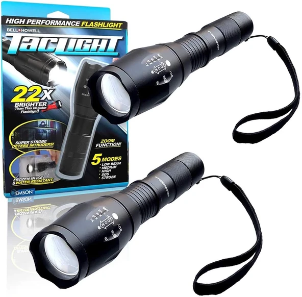 Pilli Parlak Led 5 Mod Ampul Suya Dayanıklı Mini El Feneri - 1
