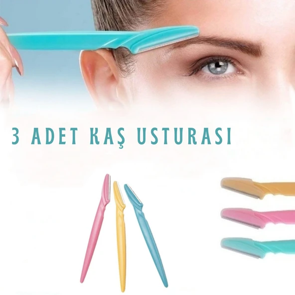 Tinkle Kaş Usturası 3'lü Set - Mükemmel Kaşlar İçin Hassas Ve Etkili Aracınız - 1