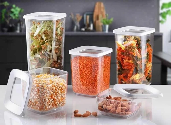 Lossa Kare Vakumlu Saklama Kabı 5`li Set - 2