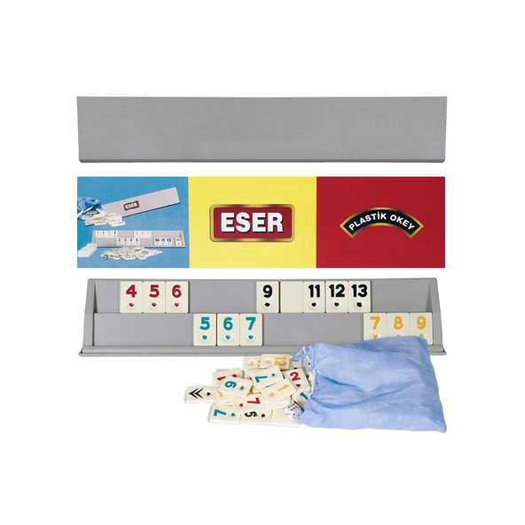 Yetişkin Büyük Boy Plastik Okey Takımı - 1