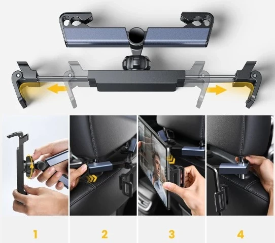 Pratik Koltuk Arkası Ayarlanabilir Tablet Telefon Tutucu - 4