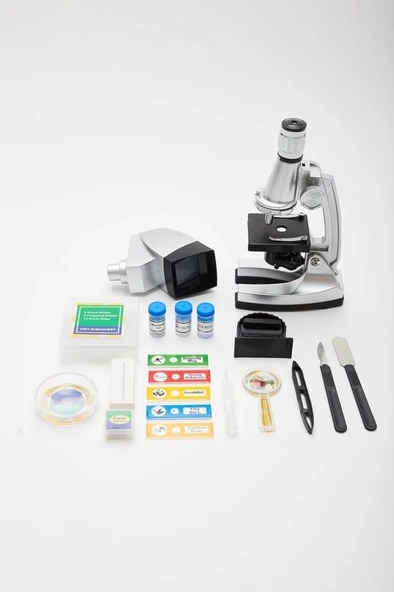 -50x-100x-200x-400x-600-1200x  Çocuklariçin Eğitici  Projektörlü Mikroskop Seti - 1
