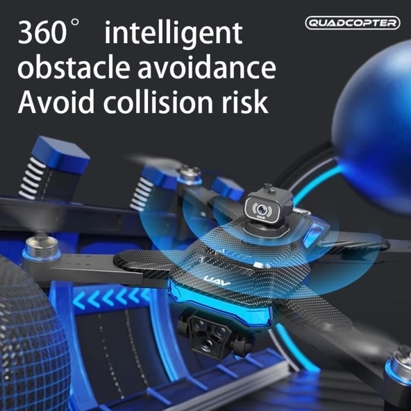 Akıllı 8K Çift Kameralı Katlanabilir Drone, GPS Destekli, Yüksek Hızlı ve Profesyonel Drone - Resim 3