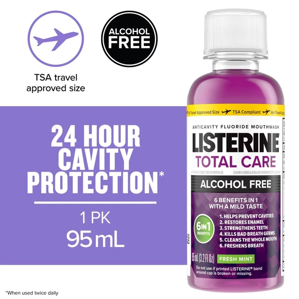 Listerine Total Care Alkolsüz Florürlü Çürük Önleyici Gargara 95 ml ürün görseli