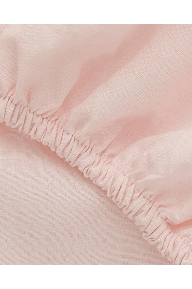 English Home Düz Pamuklu Ara Ebat Lastikli Çarşaf Toz Pembe - 3