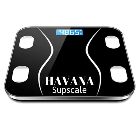 Raiden Supscale Dijital Baskül Yağ Su Kas Vücut Kitle Endeksi Kilo Ölçer Tartı - SİYAH-BEYAZ - Resim 3